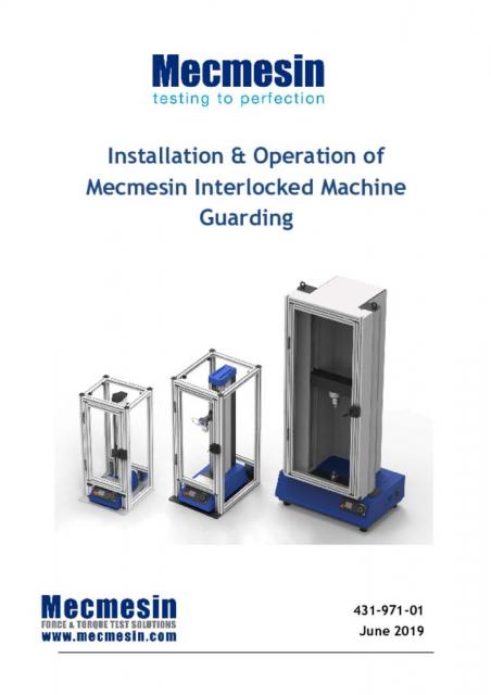 Mecmesin联锁机械防护装置的安装与操作BOB体育最新下载安装