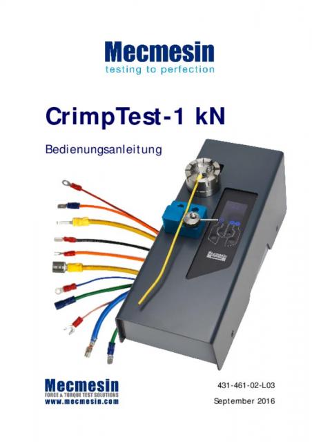 CrimpTest-1 kN Bedienungsanleitung