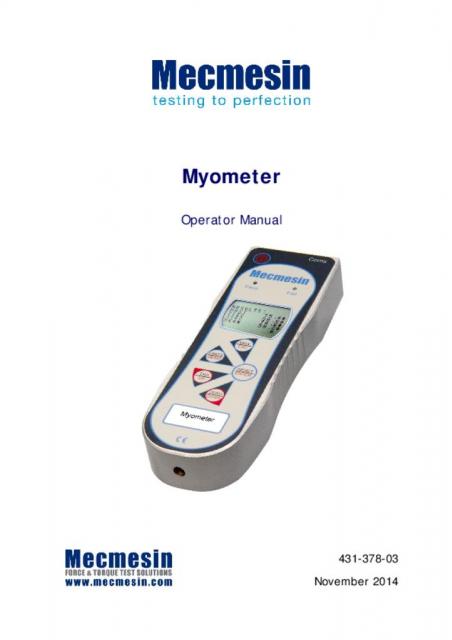 Myometer操作手册
