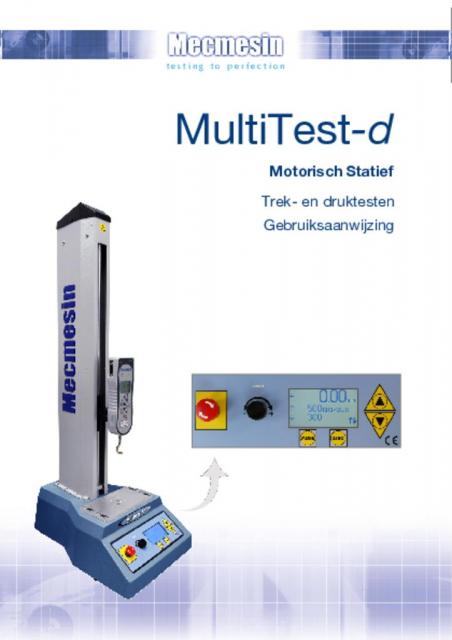Muttitest-D Motorisch Statief Treek- druktesten gebruiksaanwijzing