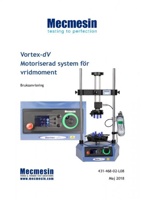 Vortex-DV Motoriserad系统Förvridmomoment bruksanvisning
