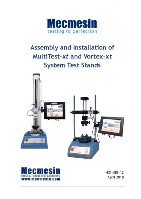 MultiTest-xt和Vortex-xt的组装和安装