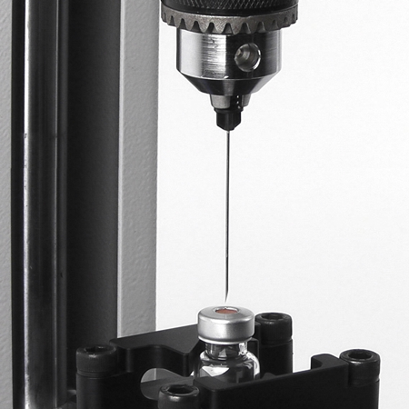 针探头夹具用于测量封瓶橡胶密封件的穿透力
