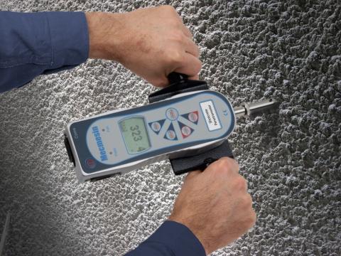 喷射光学压力计力测试仪的示范应用于喷涂混凝土表面